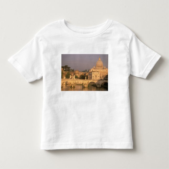 Camiseta Infantil Europa, Itália, Roma, O Vaticano. Basilica San (Frente)