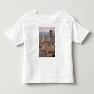 Camiseta Infantil Europa, Itália, Toscana, Lucca, Panorama da cidade