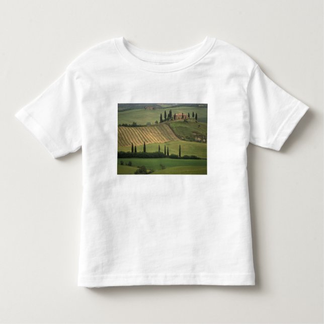 Camiseta Infantil Europa, Itália, Toscânia, Val d'Orcia, Toscana (Frente)
