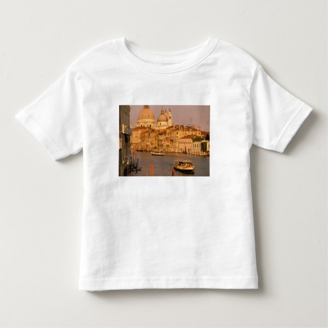 Camiseta Infantil Europa, Itália, Veneto, Veneza. Vista de Sunset de (Frente)