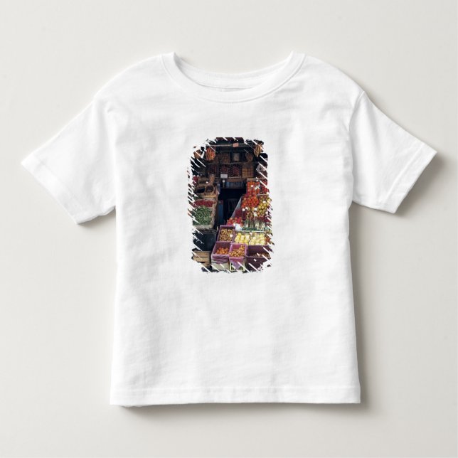 Camiseta Infantil Europa, Itália, Veneza. frutas coloridas e (Frente)