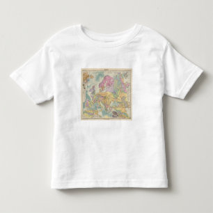 Camiseta Infantil Europa - mapa geológico de Europa