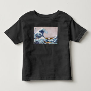 Camiseta Infantil Excelente de Tsunami Wave fora de Kanagawa Japão p