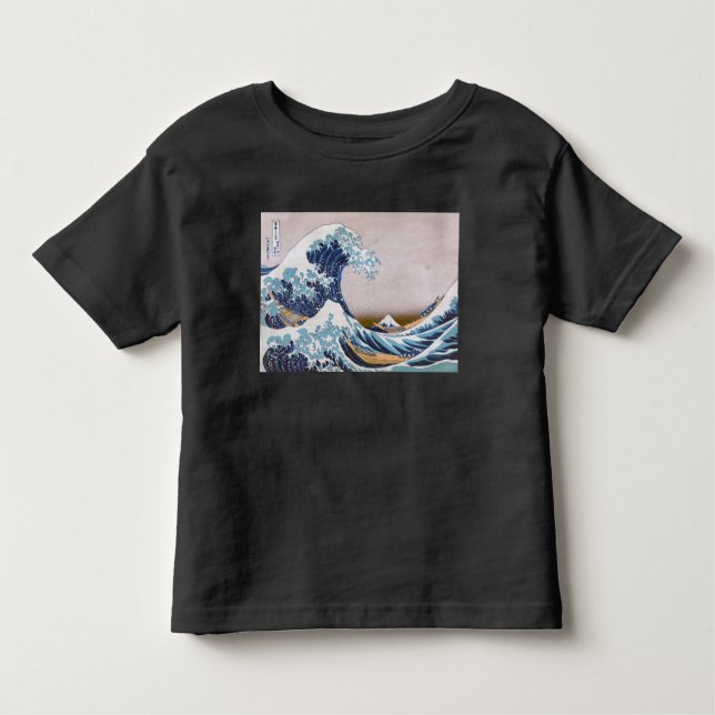 Camiseta Infantil Excelente de Tsunami Wave fora de Kanagawa Japão p (Frente)