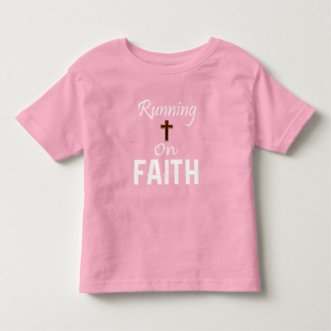 Camiseta Infantil Executando em Faith Runner (Frente)