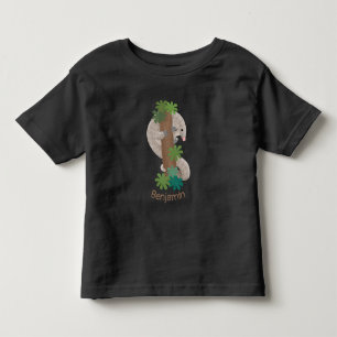Camiseta Infantil Exemplo de tamanduá de pangolim feliz e bonito