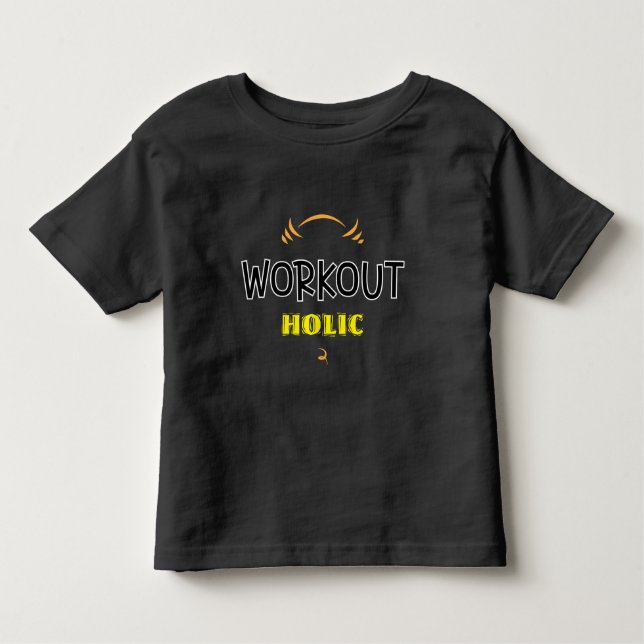 Camiseta Infantil Exercício de Malhação de Gym Holic (Frente)