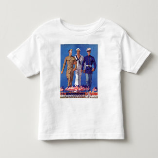 Camiseta Infantil Exército, marinho & fuzileiros navais