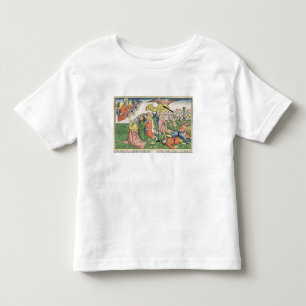 Camiseta Infantil Êxodo 32 15-23 Moses que quebra as tabuletas de