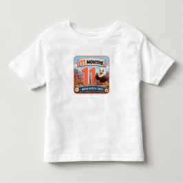 Camiseta Infantil Explorador de Marcos do Bebê de 11 Meses