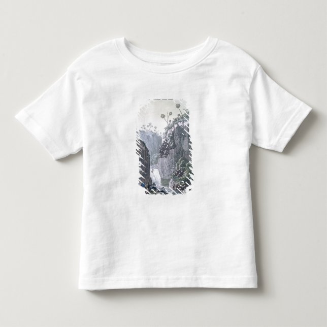 Camiseta Infantil Exploradores com expedição de Humboldt no basalto (Frente)