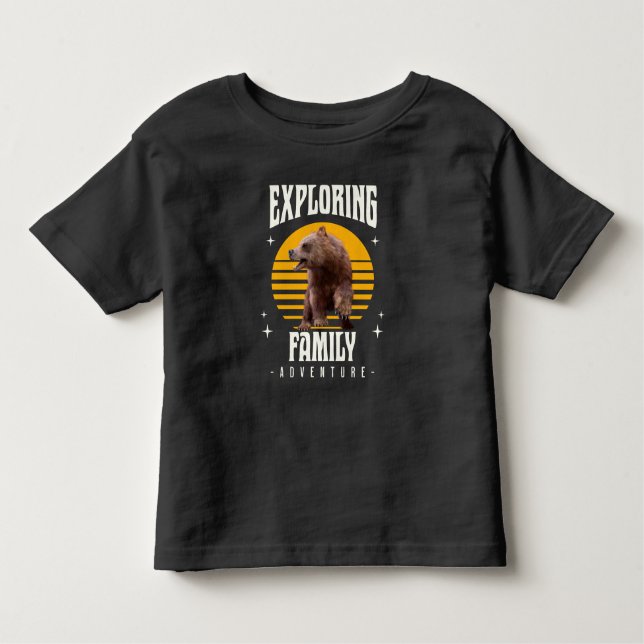 Camiseta Infantil Explorando o Aventura Familiar (Frente)