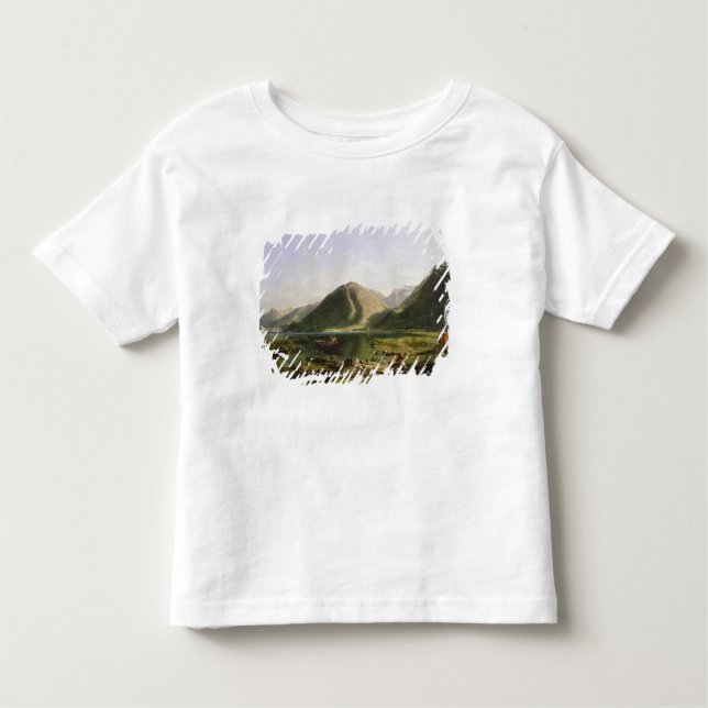 Camiseta Infantil Extremidade do lago Genebra, 1835 (óleo em canvas) (Frente)