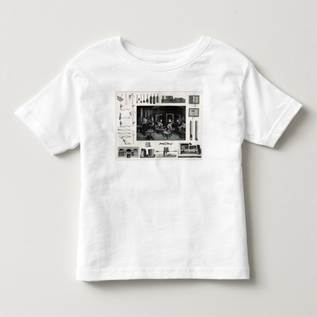 Camiseta Infantil Fabricação de vidro (Frente)