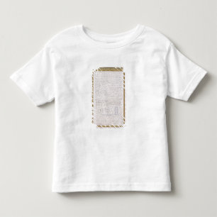 Camiseta Infantil Fac-símile de uma letra de Elizabeth mim a