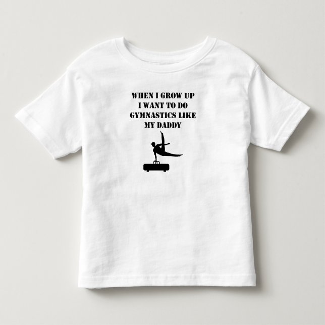 Camiseta Infantil Faça a ginástica como meu pai (Frente)