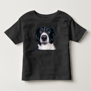 Camiseta Infantil Face de Cachorro Preto e Branco