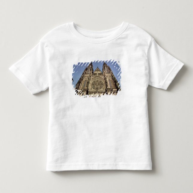 Camiseta Infantil Fachada da catedral de St. Vitus (Frente)