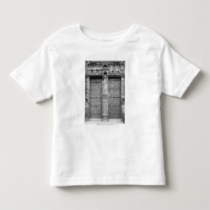 Camiseta Infantil Fachada de Notre-Dame, portal esquerdo, Paris