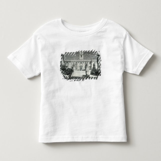 Camiseta Infantil Fachada do palácio senatorial, Roma (Frente)