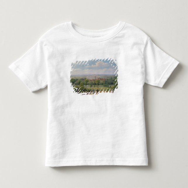 Camiseta Infantil Faculdade de Eton do terraço do castelo de Windsor (Frente)