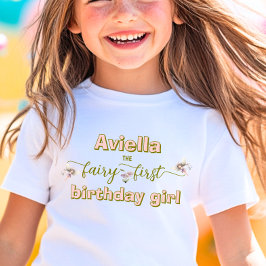 Camiseta Infantil Fada Fantasia Primeira Flor Silvestre