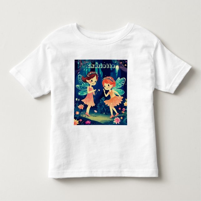 Camiseta Infantil Fadas Mágicas Em Nome Da Floresta (Frente)