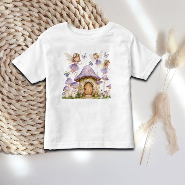 Camiseta Infantil Fadas Mágicas Jardim Roxo (Criador carregado)
