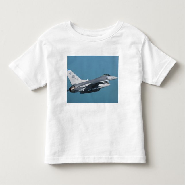 Camiseta Infantil Falcão de Luta F-16 em Voo (Frente)