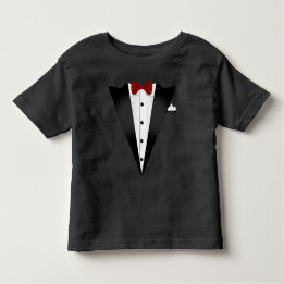 Camiseta Infantil Falso Costume de Tuxedo