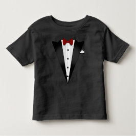 Camiseta Infantil Falso Costume de Tuxedo