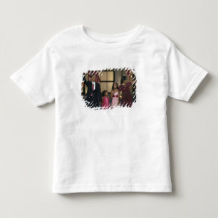 Camiseta Infantil Família de Barak Obama acena na última noite de