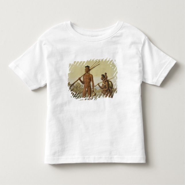 Camiseta Infantil Família de Botocudos, Rio Grande, Brasil, 'de Le (Frente)