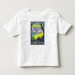 Camiseta Infantil Família do castor - curvatura, Oregon
