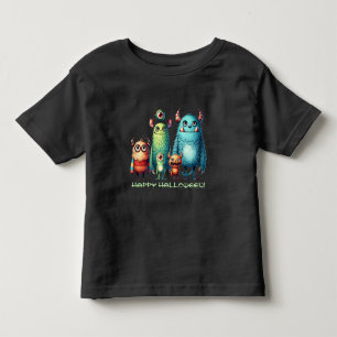 Camiseta Infantil Família Monstro - Feliz Dia das Bruxas!