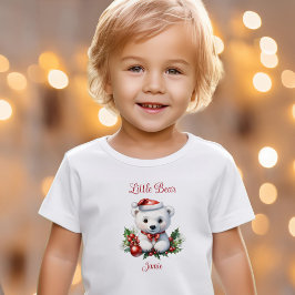 Camiseta Infantil Família Polar Bear Correspondente Nome do Pajama d