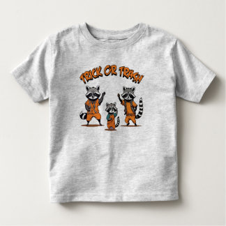 Camiseta Infantil Família Raccoon - Halloween de Trick ou Trash Cute