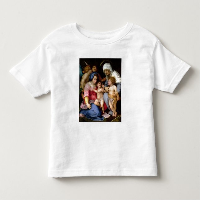 Camiseta Infantil Família santamente com anjos, c.1515-16 (óleo no (Frente)