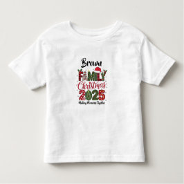 Camiseta Infantil Family Christmas 2025 customizable Matching