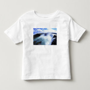 Camiseta Infantil Famosa queda d'água Jodafoss no centro-norte da Is