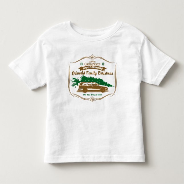 Camiseta Infantil Famoso Natal da família Griswold, velha e moída (Frente)