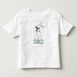 Camiseta Infantil Fantasma Bonita com o Chapéu das Bruxas Personaliz