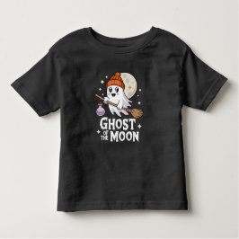 Camiseta Infantil Fantasma Bonita do Halloween da Lua