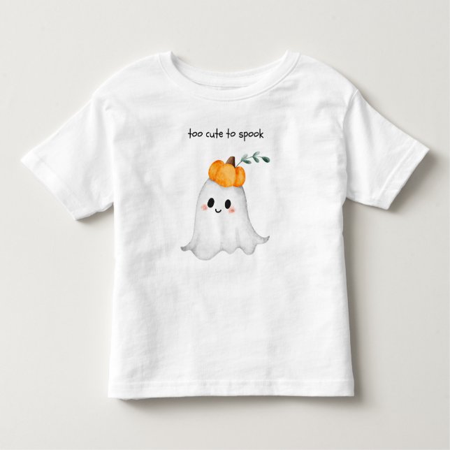 Camiseta Infantil Fantasma bonito com muito bonito para Spook (Frente)