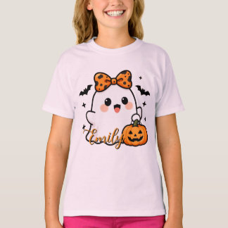 Camiseta Infantil Fantasma com Laço de Guepardo Ad