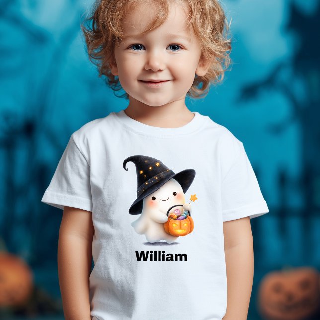 Camiseta Infantil Fantasma do Bom Halloween (Criador carregado)