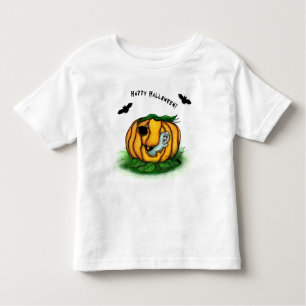Camiseta Infantil Fantasma do Halloween, Bat, Ghost e Spider