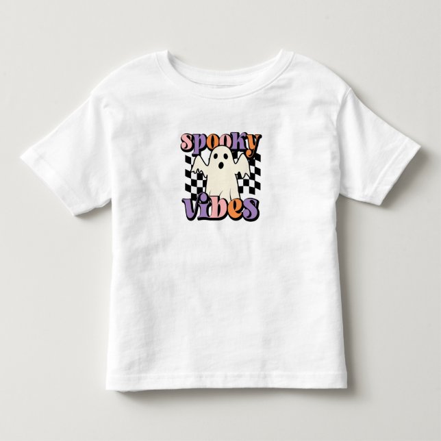 Camiseta Infantil Fantasma Spooky Vibes (Frente)