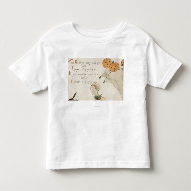 Camiseta Infantil Fantasmas da GreetingJack-O-Lanterna do Dia das (Frente)