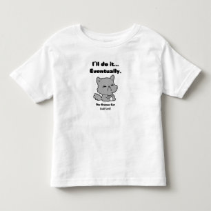 Camiseta Infantil Farei Eventualmente - Grumpy Cat Engraçado para Cr